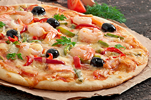 Pizza de gambas